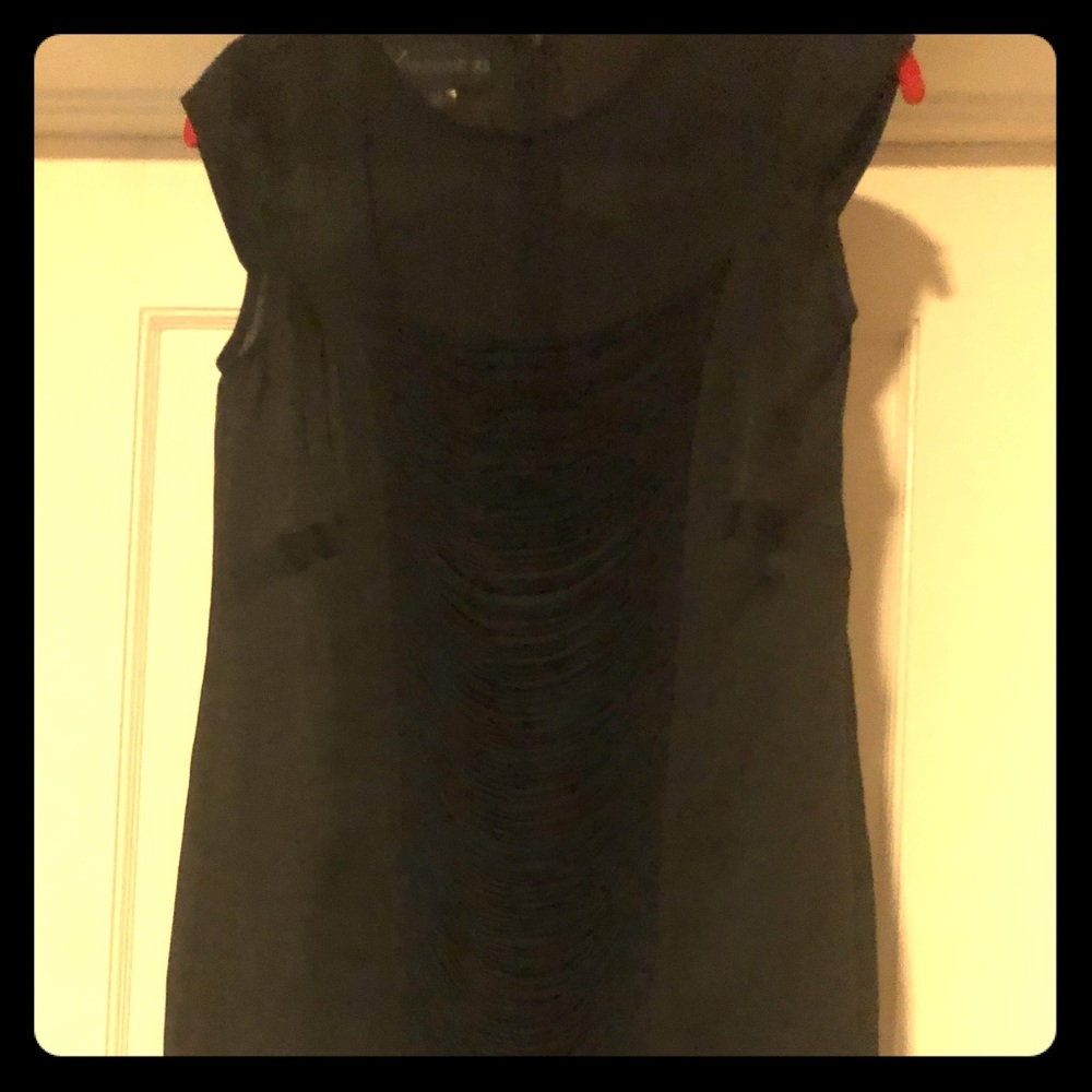 Kardashian Kollection fringed cocktail dress